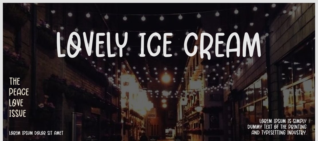 Lovely Ice Cream Font