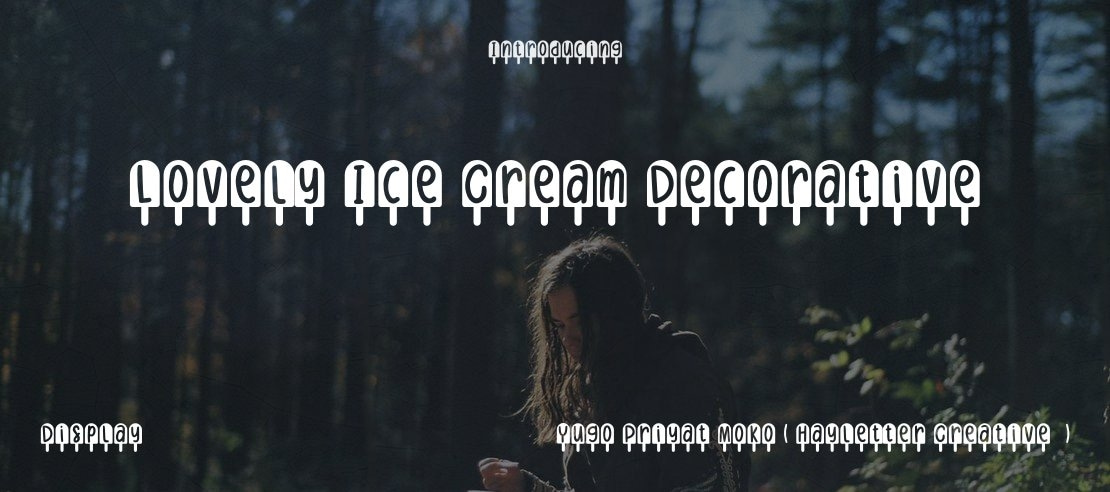 Lovely Ice Cream Decorative Font