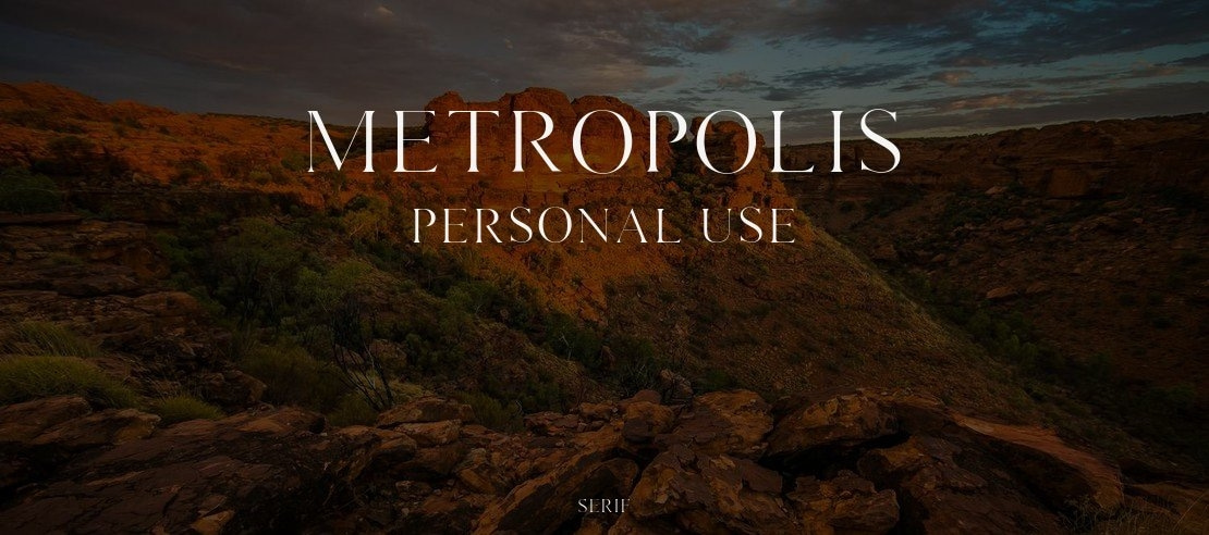 METROPOLIS PERSONAL USE Font