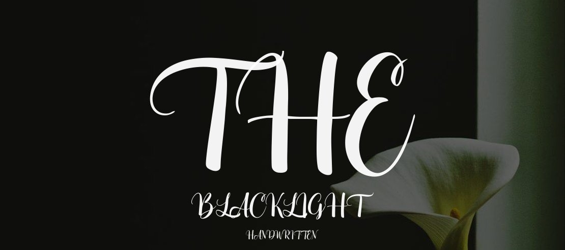 The Blacklight Font