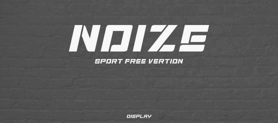 Noize Sport Free Vertion Font