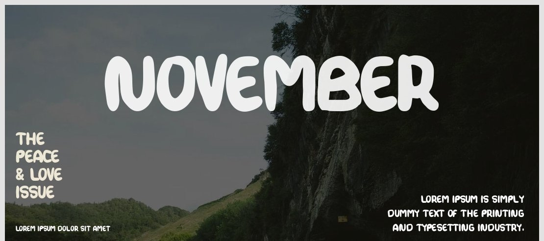 NOVEMBER Font