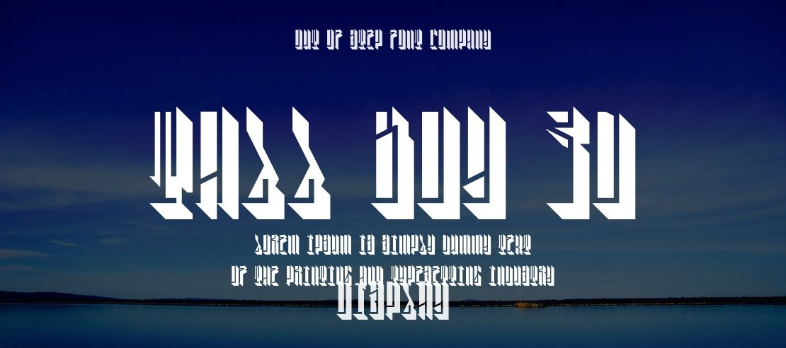 Tall Boy 3D Font