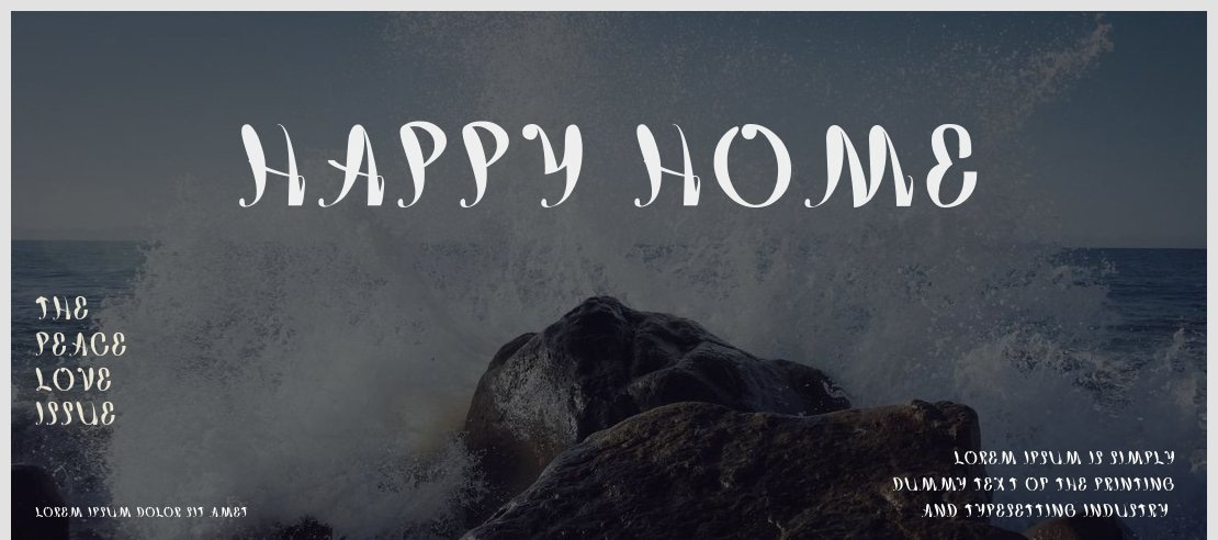 happy home Font