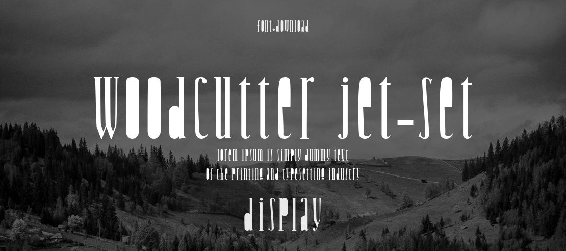 Woodcutter Jet-Set Font