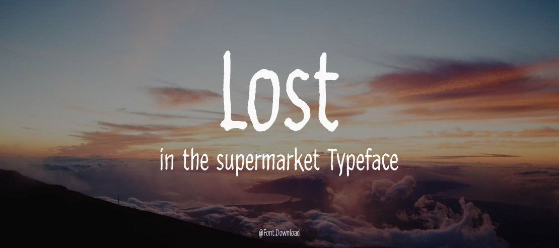 Lost in the supermarket Font