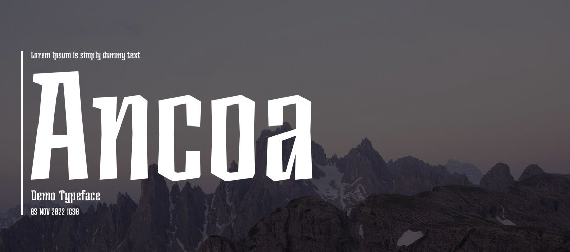 Ancoa Demo Font