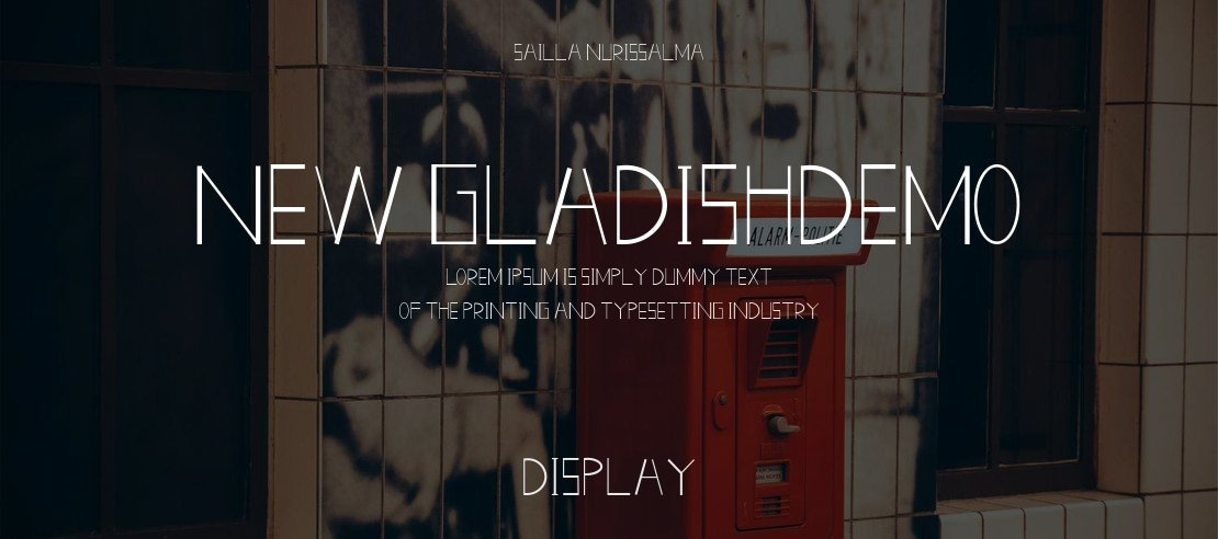 New GLADISHdemo Font