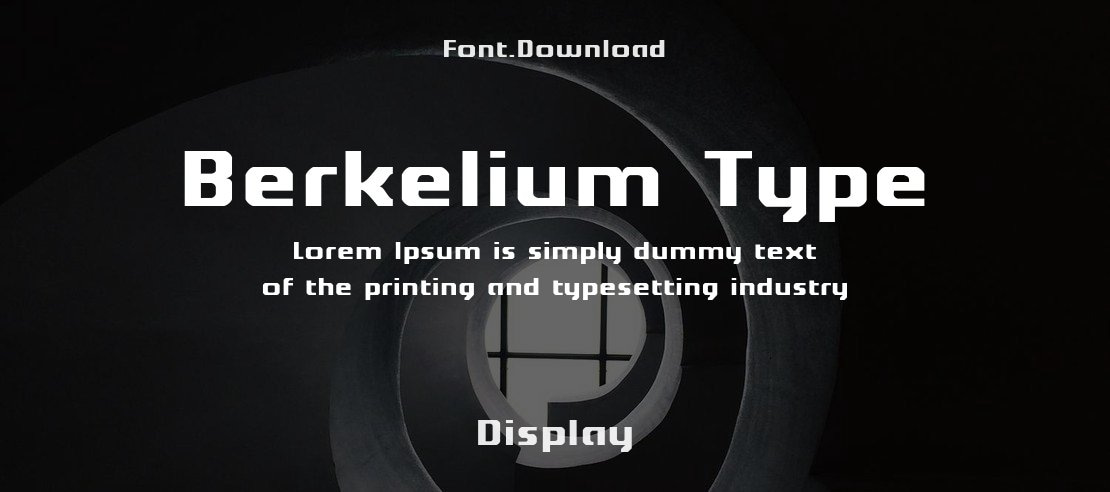 Berkelium Type Font