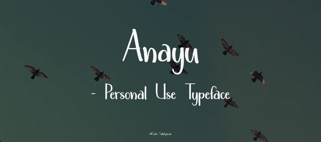 Anayu - Personal Use Font