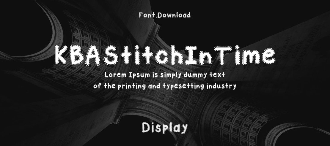 KBAStitchInTime Font