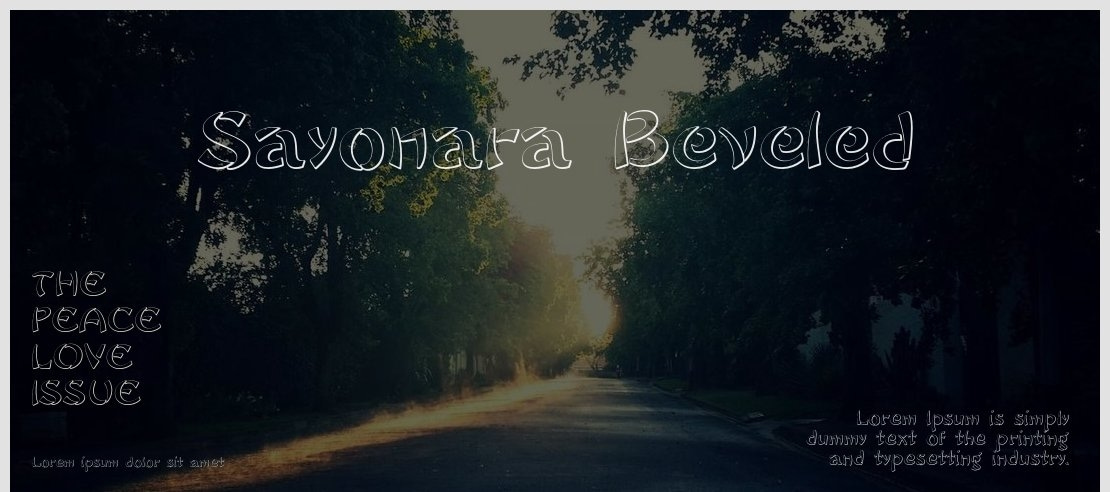 Sayonara Beveled Font Family