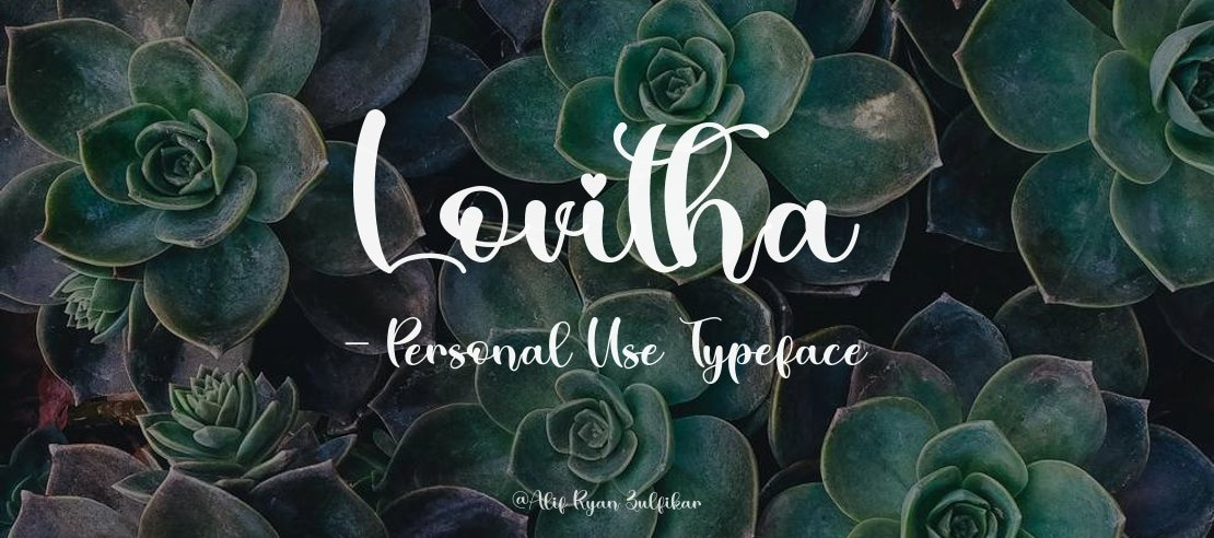 Lovitha - Personal Use Font