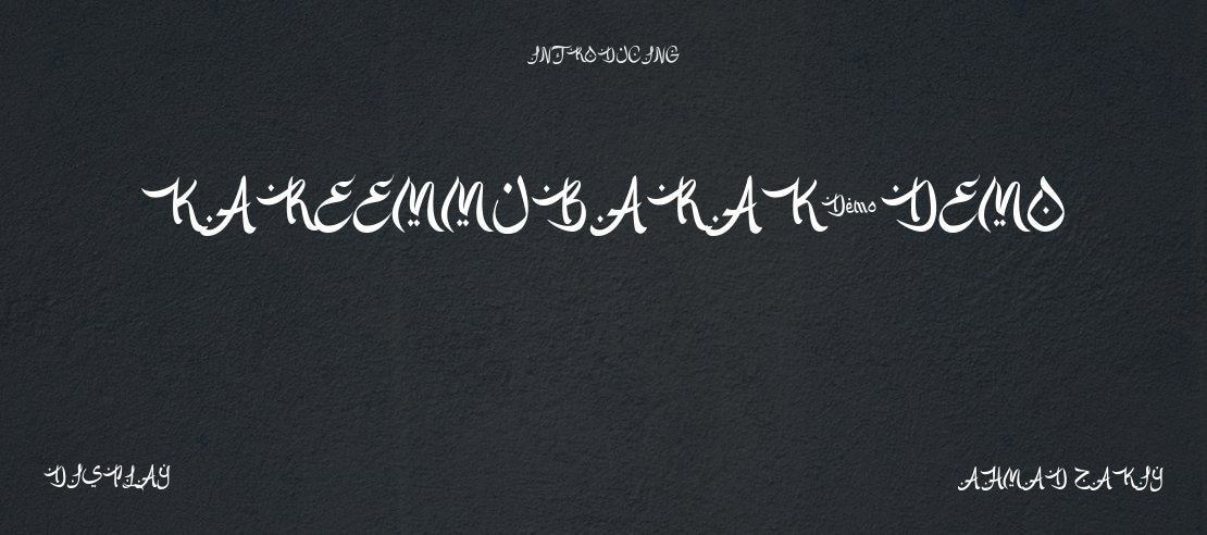 KareemMubarak-DEMO Font