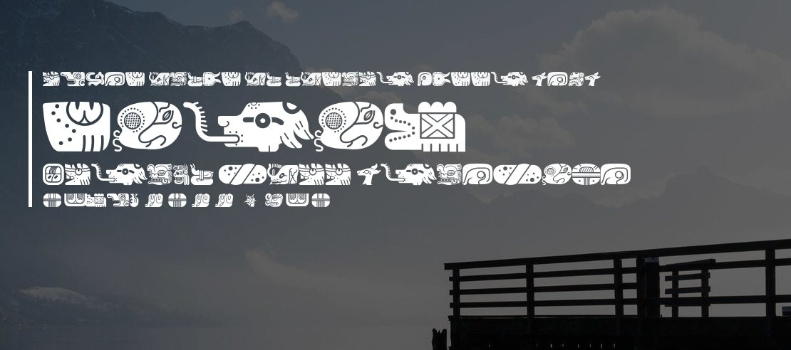 mayan glyphs fill Font Family