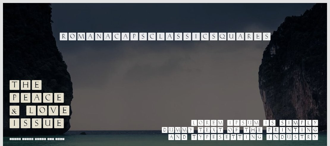 RomanaCapsClassicSquares Font
