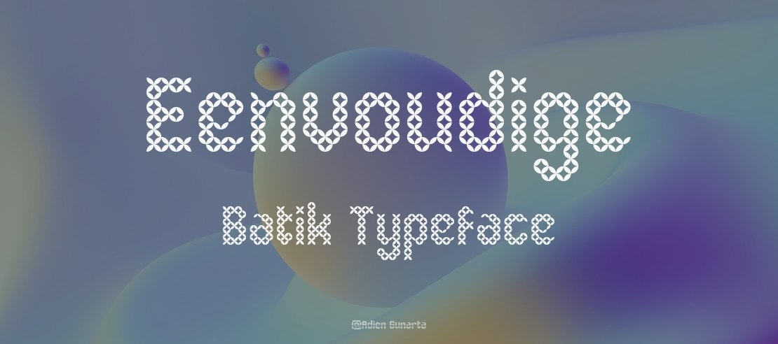 Eenvoudige Batik Font