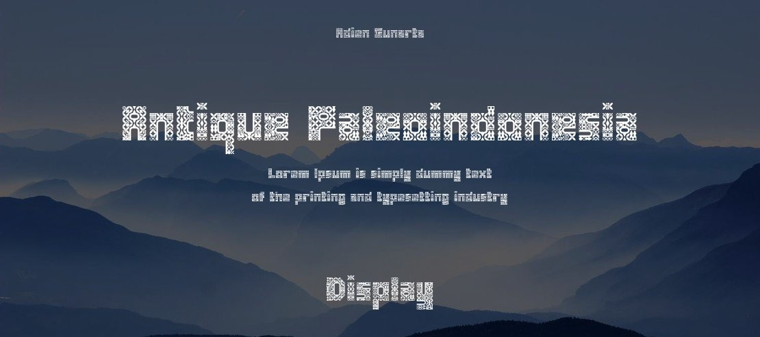 Antique Paleoindonesia Font