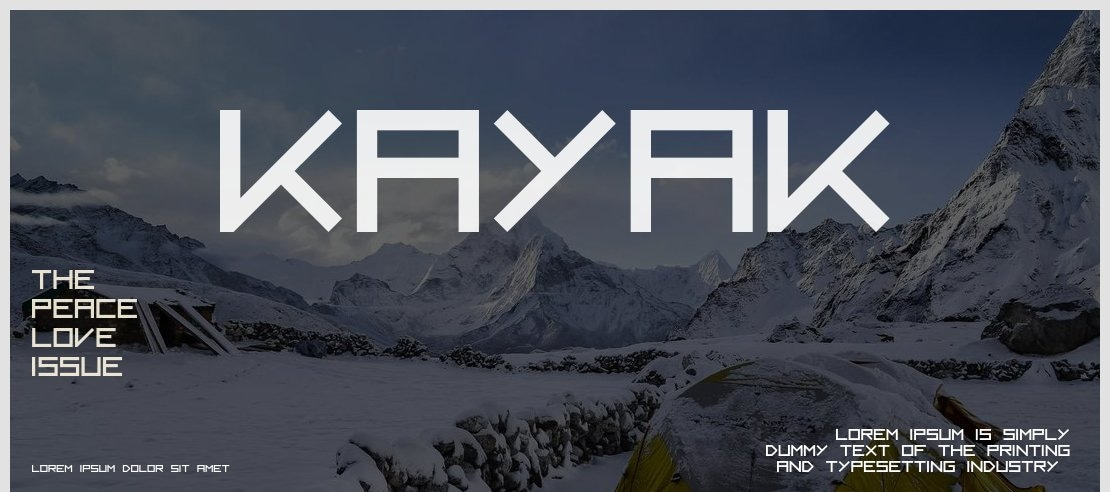 Kayak Font