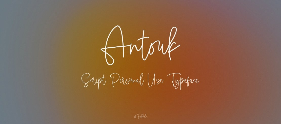 Antouk Script Personal Use Font Family