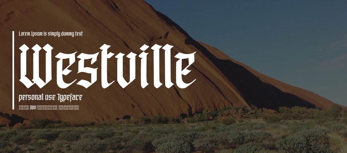 Westville personal use Font