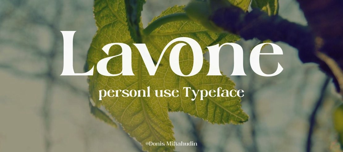 Lavone personl use Font