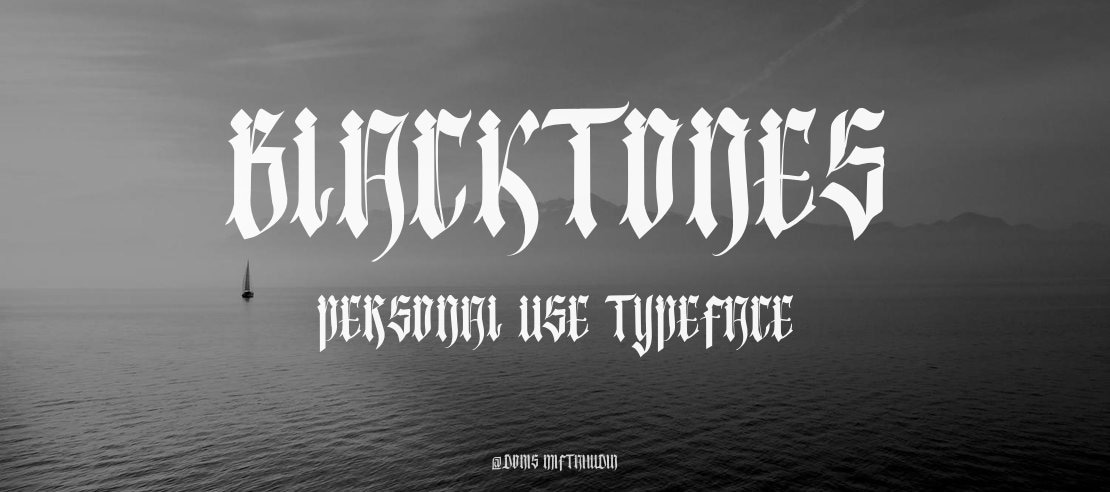 Blacktones personal use Font