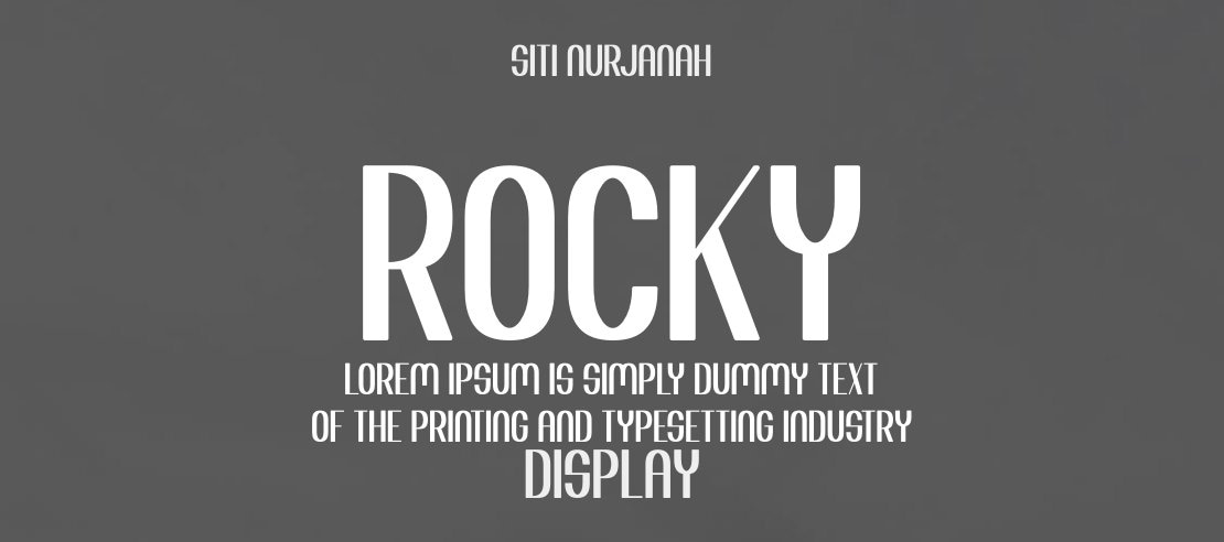 Rocky Font Family