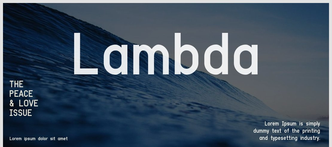 Lambda Font Family