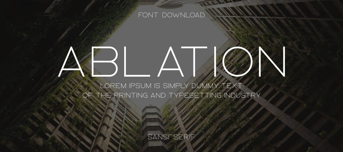 Ablation Font