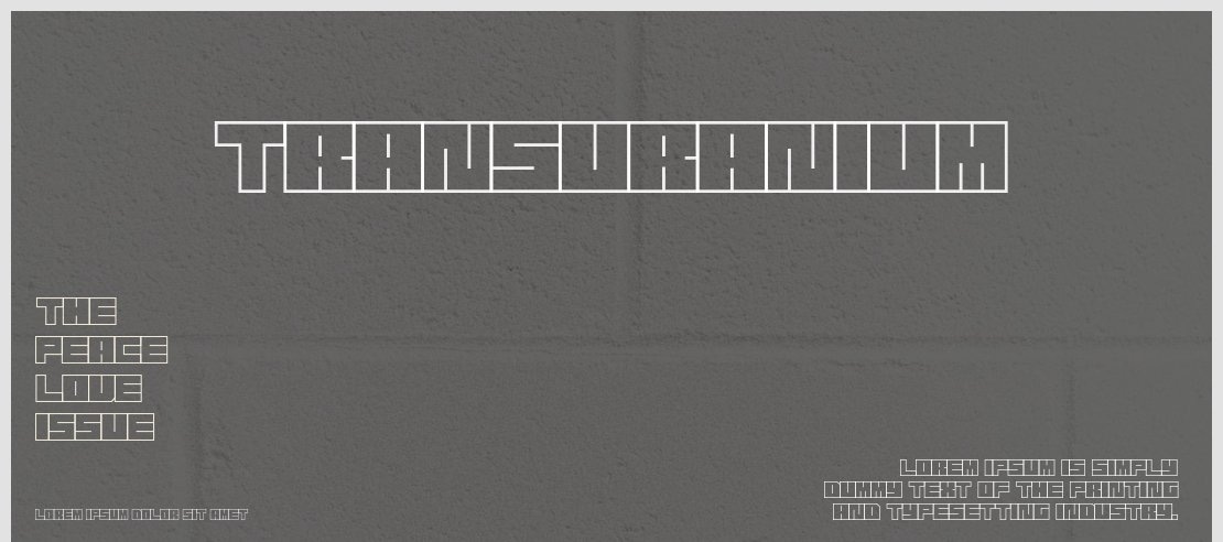 Transuranium Font