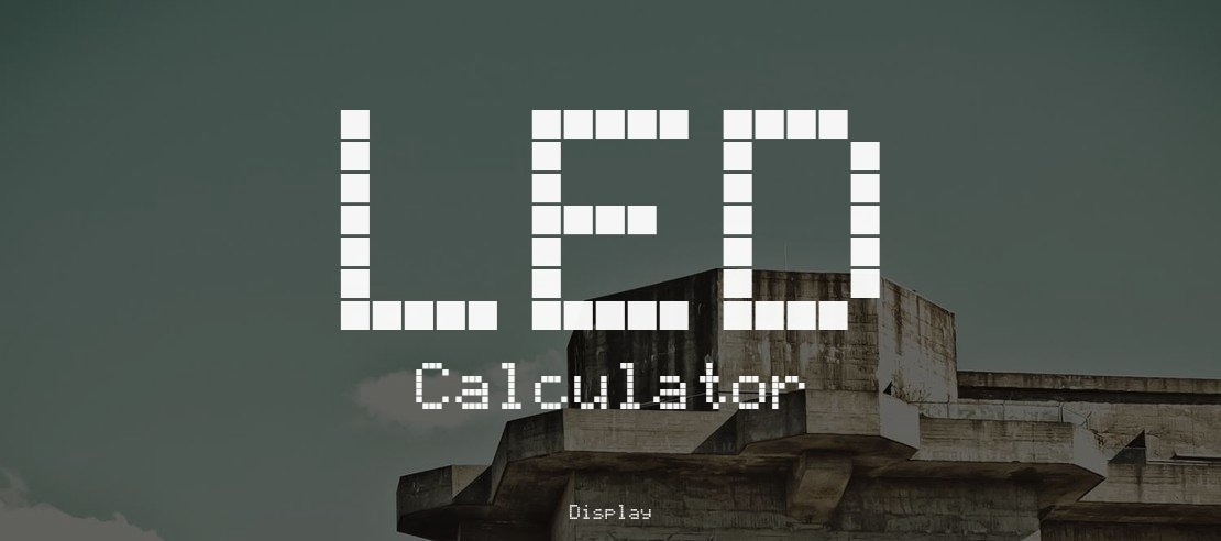 LED Calculator Font