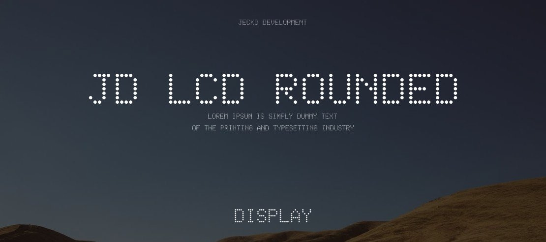 JD LCD Rounded Font