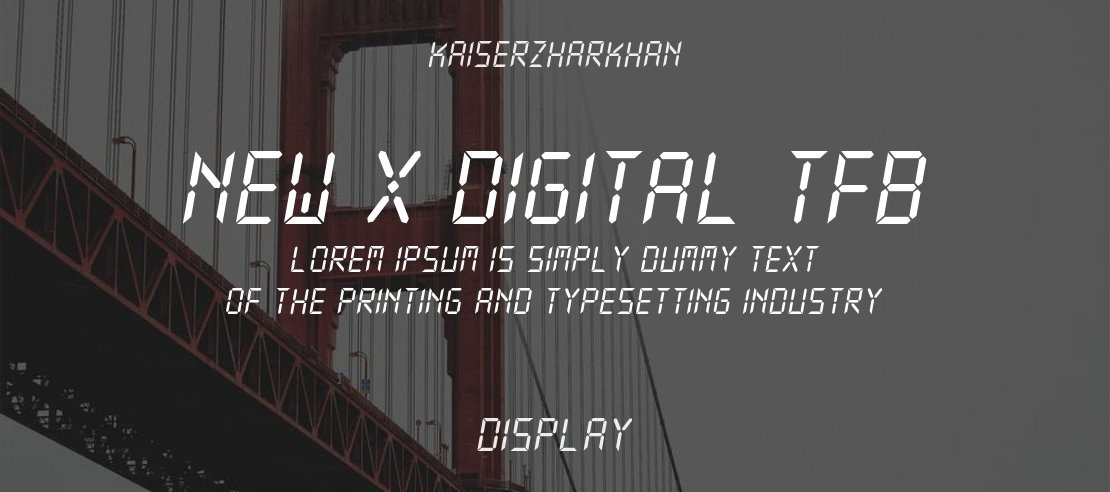 New X Digital tfb Font Family