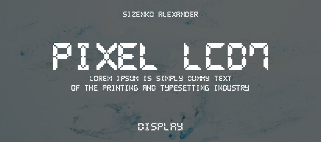 Pixel LCD7 Font