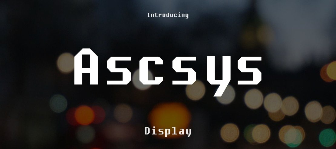 Ascsys Font