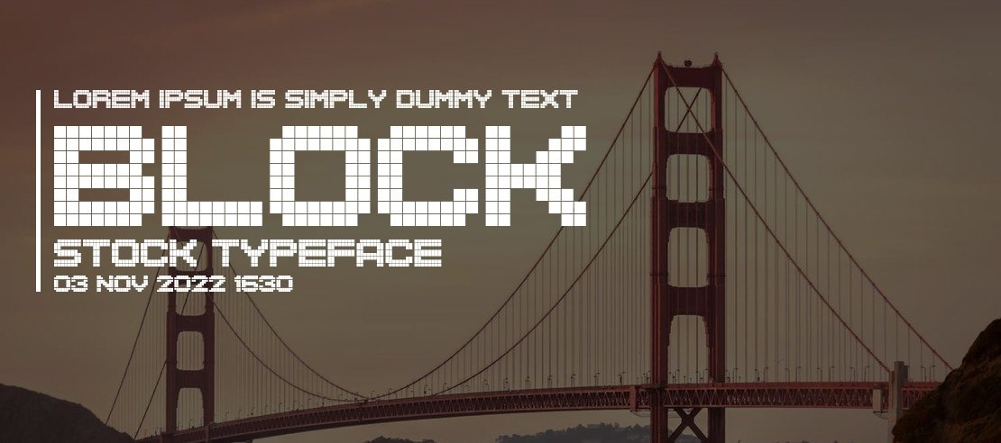 Block Stock Font