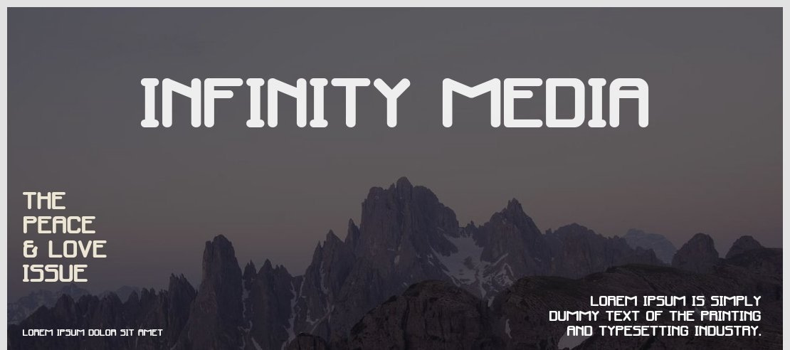 Infinity Media Font