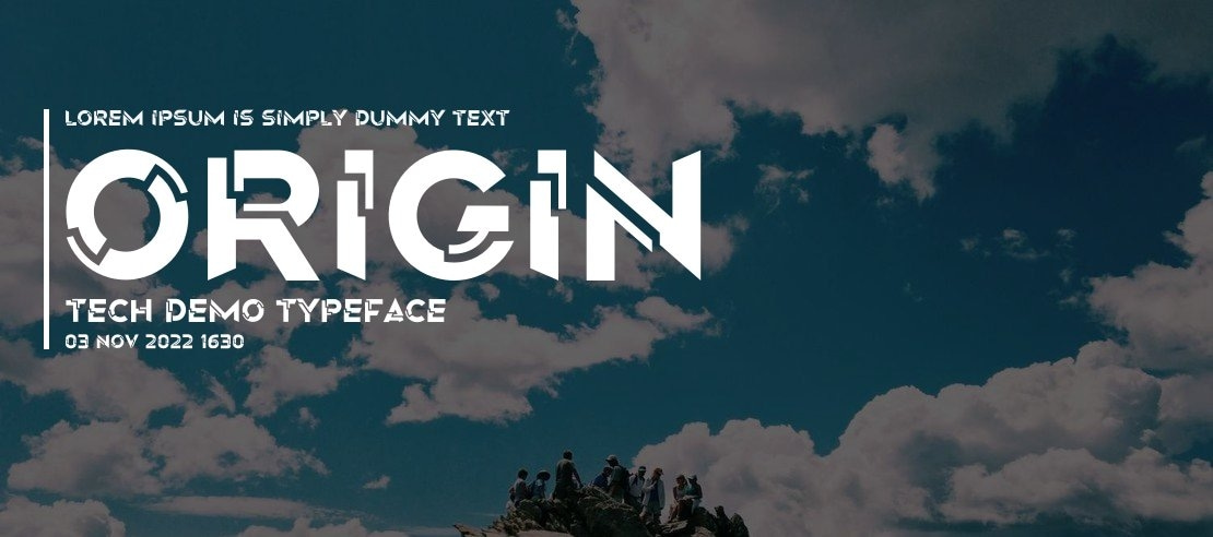 Origin Tech Demo Font