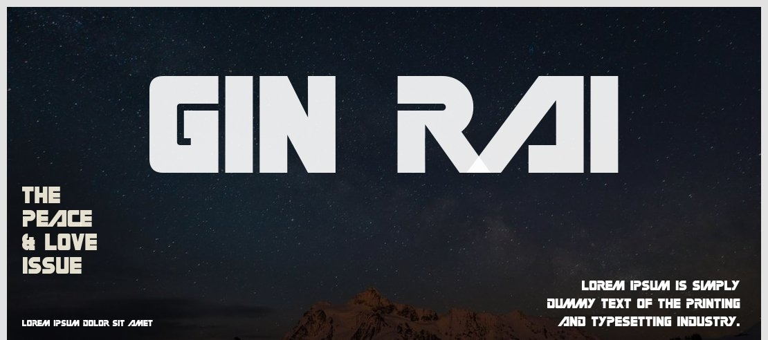 Gin Rai Font Family