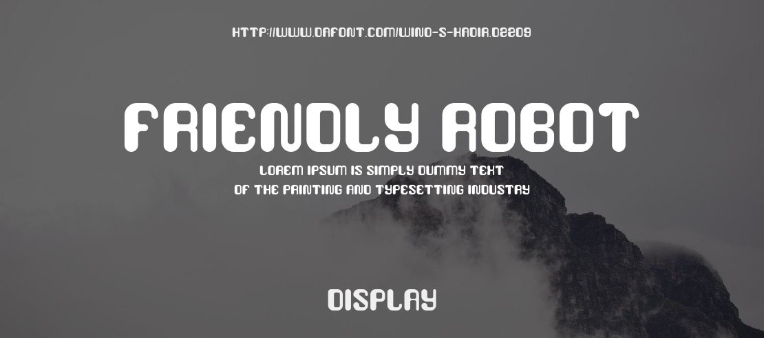 FRIENDLY ROBOT Font Family