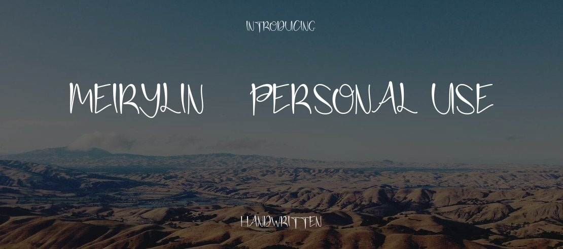 Meirylin - Personal Use Font