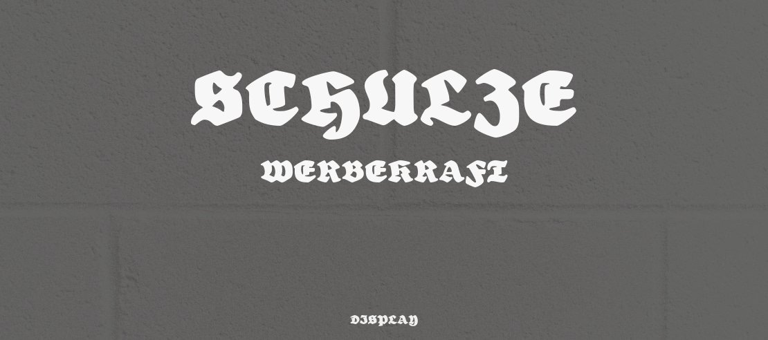 Schulze Werbekraft Font