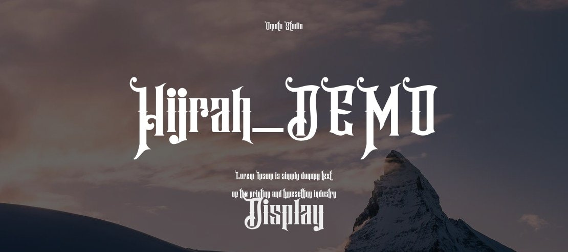 Hijrah_DEMO Font