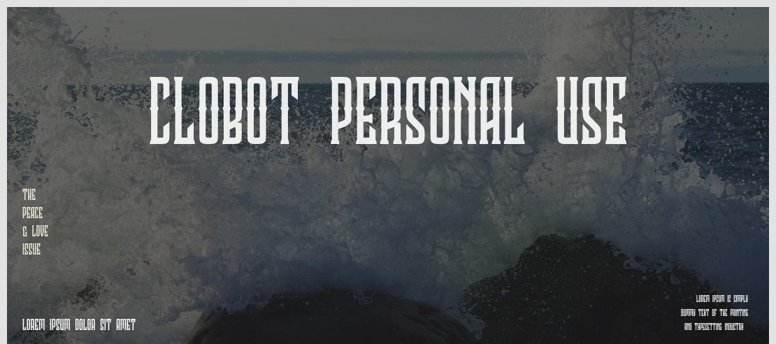 Clobot Personal Use Font