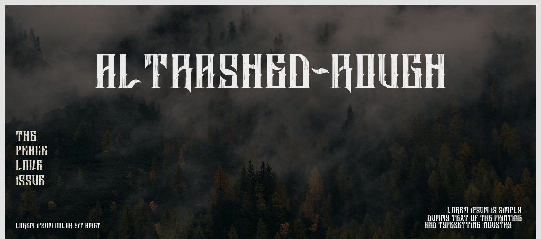 ALTRASHED-rough Font