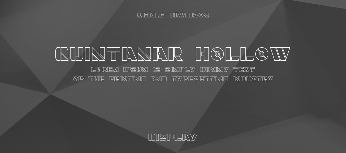 Quintanar Hollow Font Family