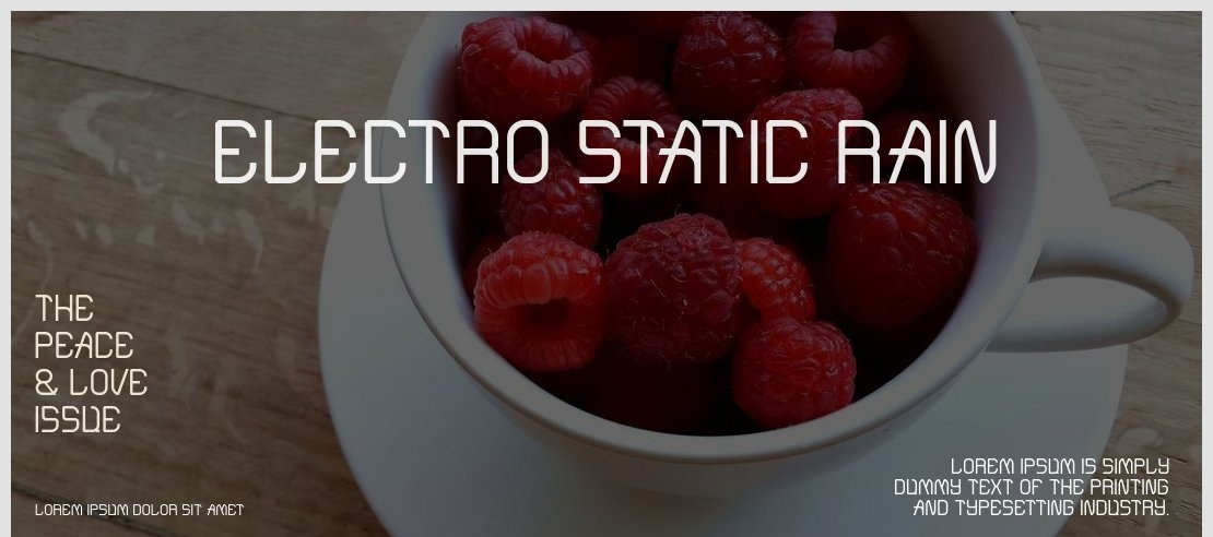 Electro Static Rain Font Family