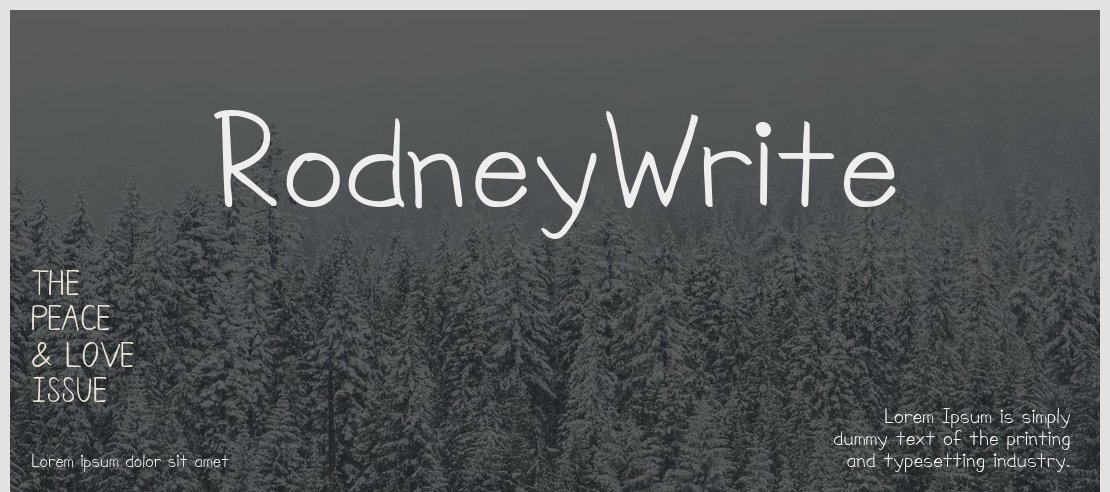 RodneyWrite Font Family