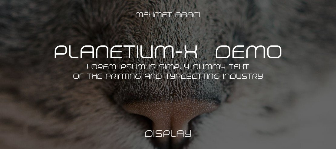 Planetium-X  Demo Font Family